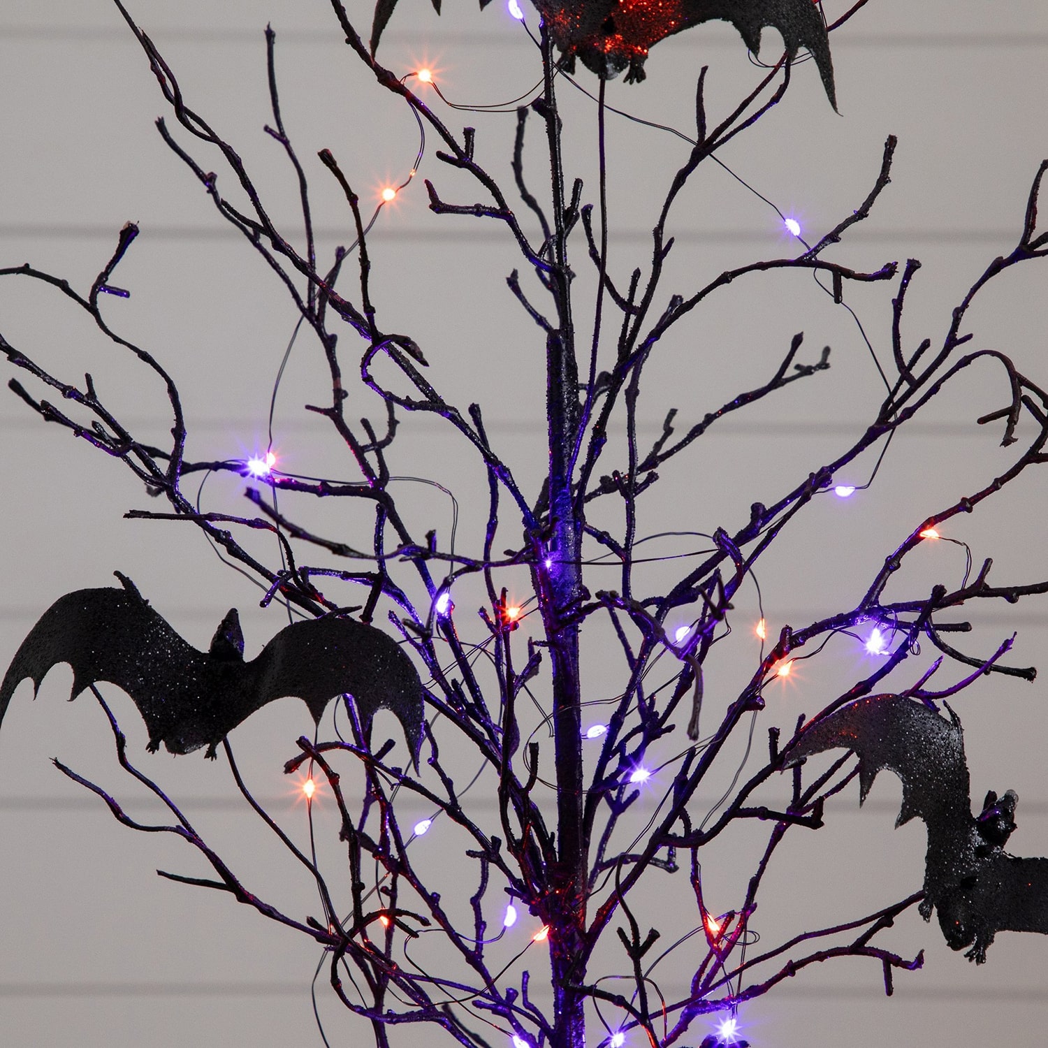 Nearly Natural 2ft Black Twig Bats 40 Indoor Artificial Tree