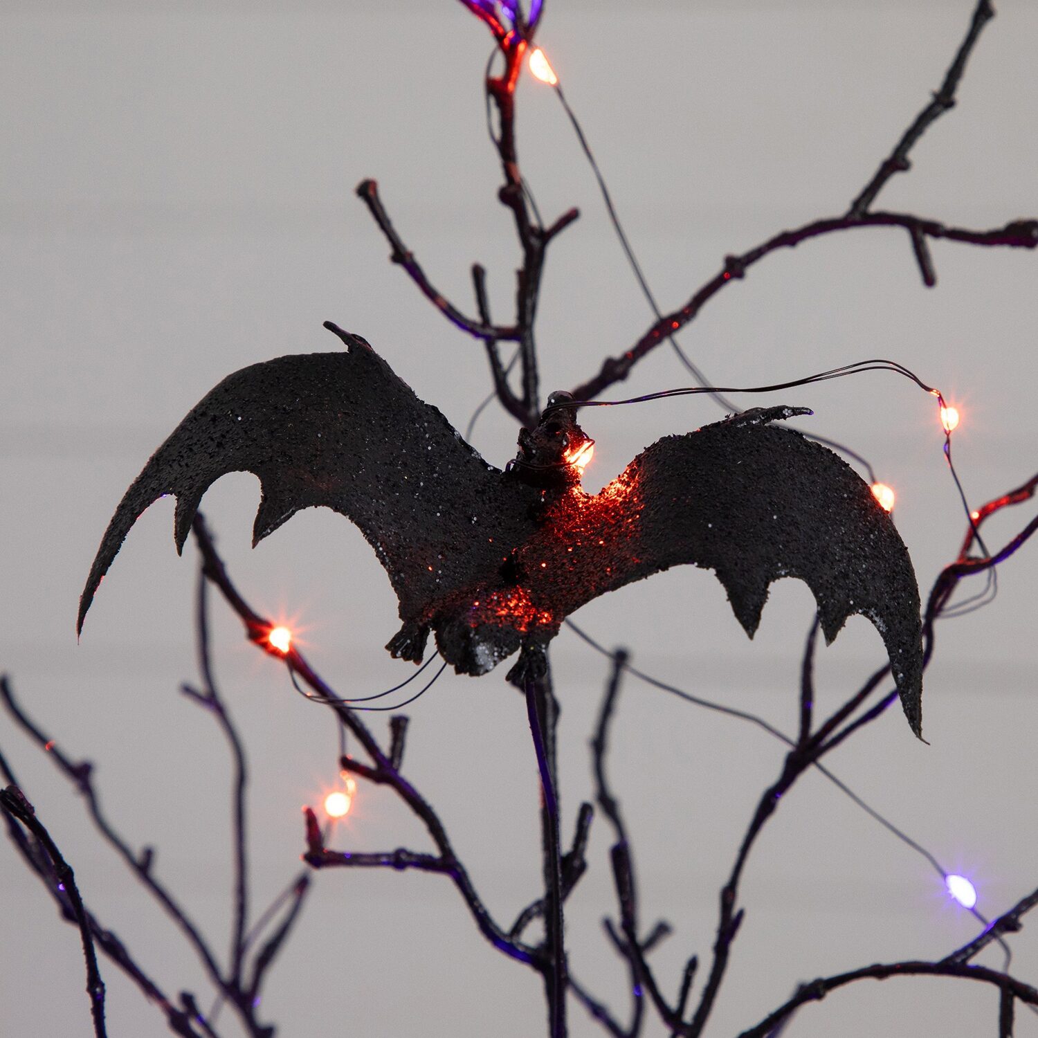 Nearly Natural 2ft Black Twig Bats 40 Indoor Artificial Tree