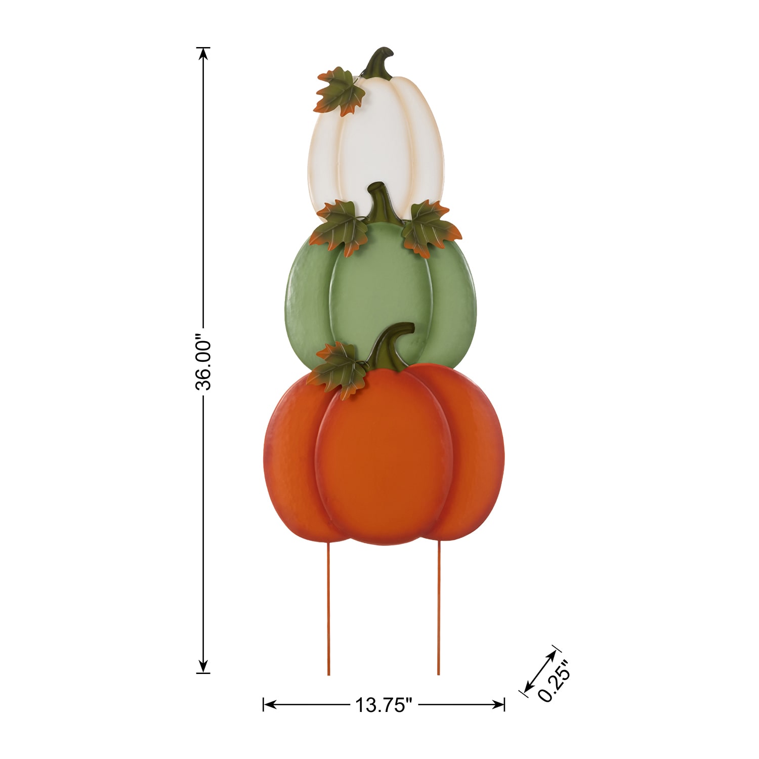Glitzhome Stacked Pumpkin Thanksgiving Yard Art