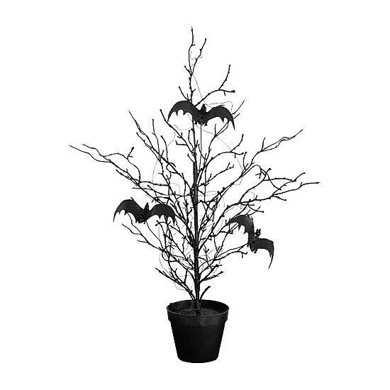 Nearly Natural 2ft Black Twig Bats 40 Indoor Artificial Tree