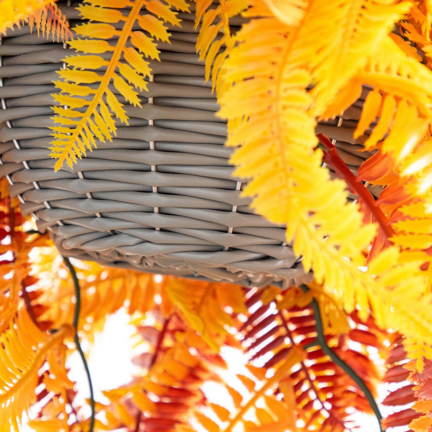 Nearly Natural 36" Fern Thanksgiving Hanging Basket