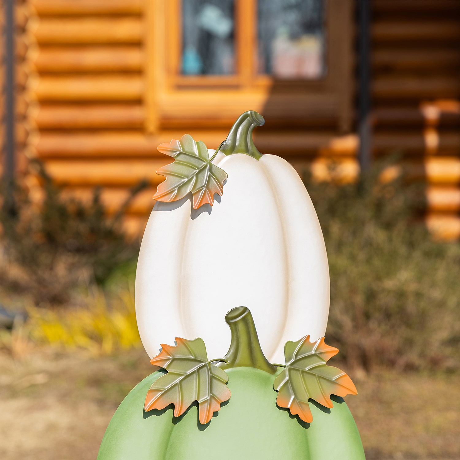 Glitzhome Stacked Pumpkin Thanksgiving Yard Art