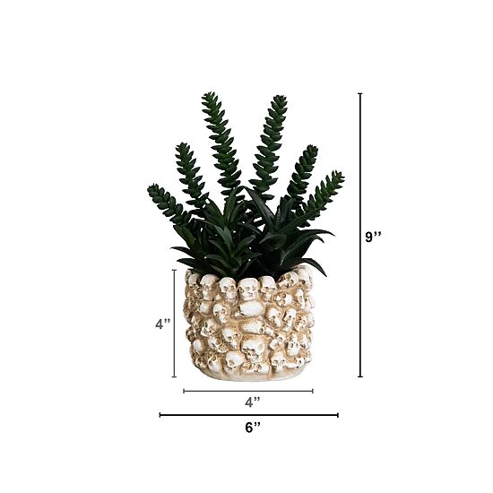 Nearly Natural 9" Gothic Skull Artificial Plant