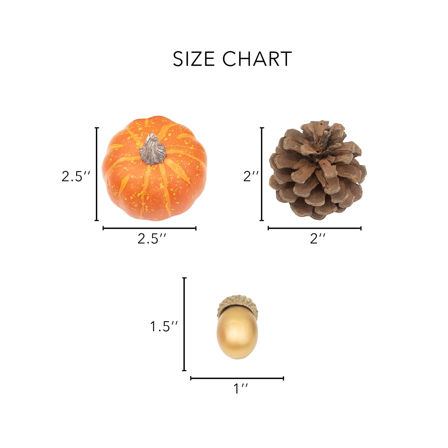 Nearly Natural Pumpkin Acorn Pinecone Vase Filler