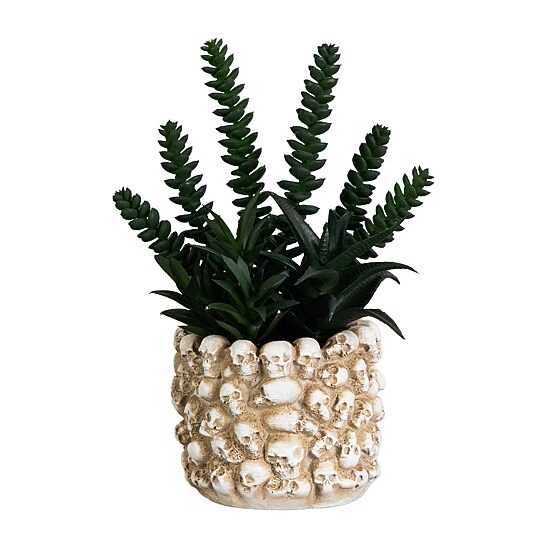 Nearly Natural 9" Gothic Skull Artificial Plant