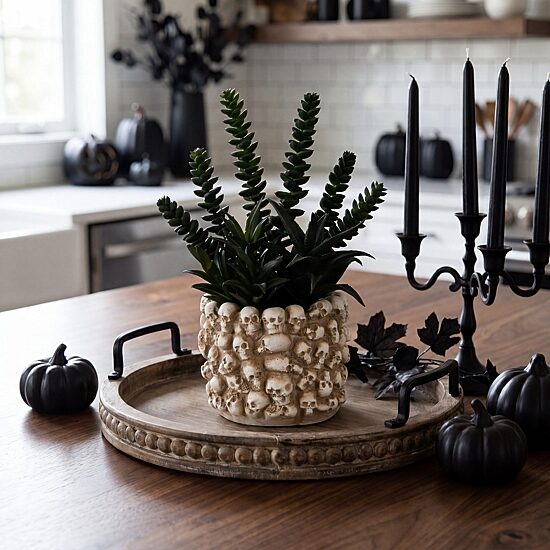 Nearly Natural 9" Gothic Skull Artificial Plant