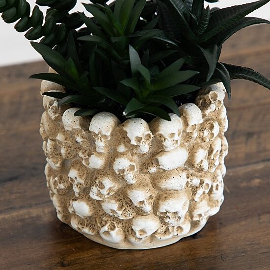Nearly Natural 9" Gothic Skull Artificial Plant