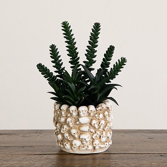 Nearly Natural 9" Gothic Skull Artificial Plant