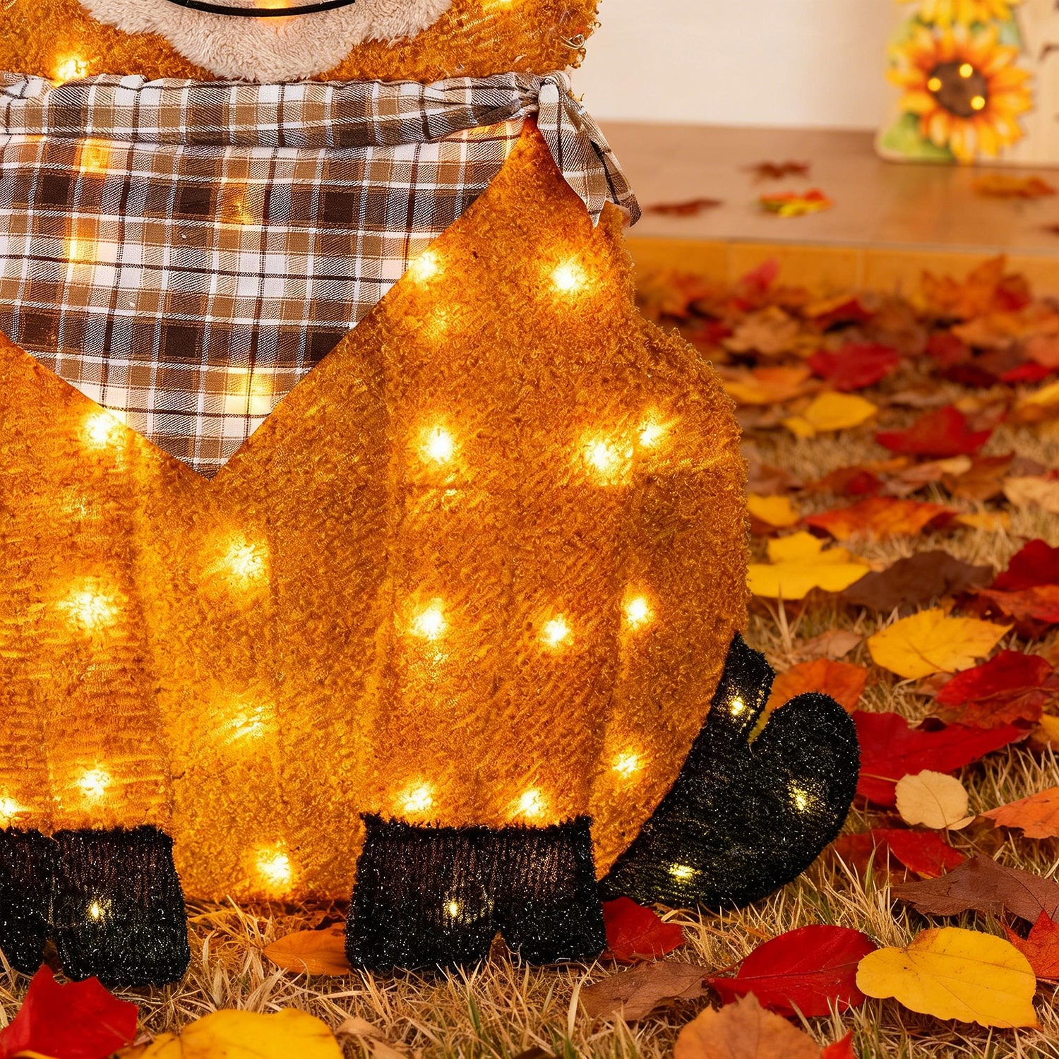 Glitzhome Pumpkin Highland Cow Thanksgiving Yard Art