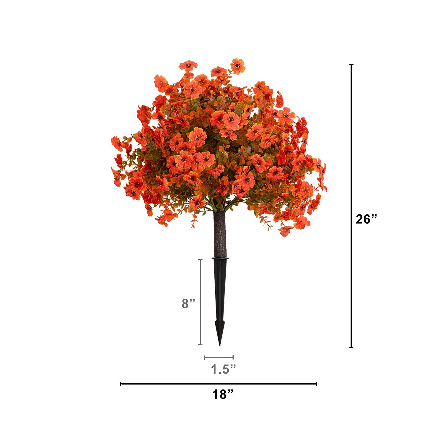 Nearly Natural 2-pc. 26" Daisy Integrated Ground Stake Artificial Plant