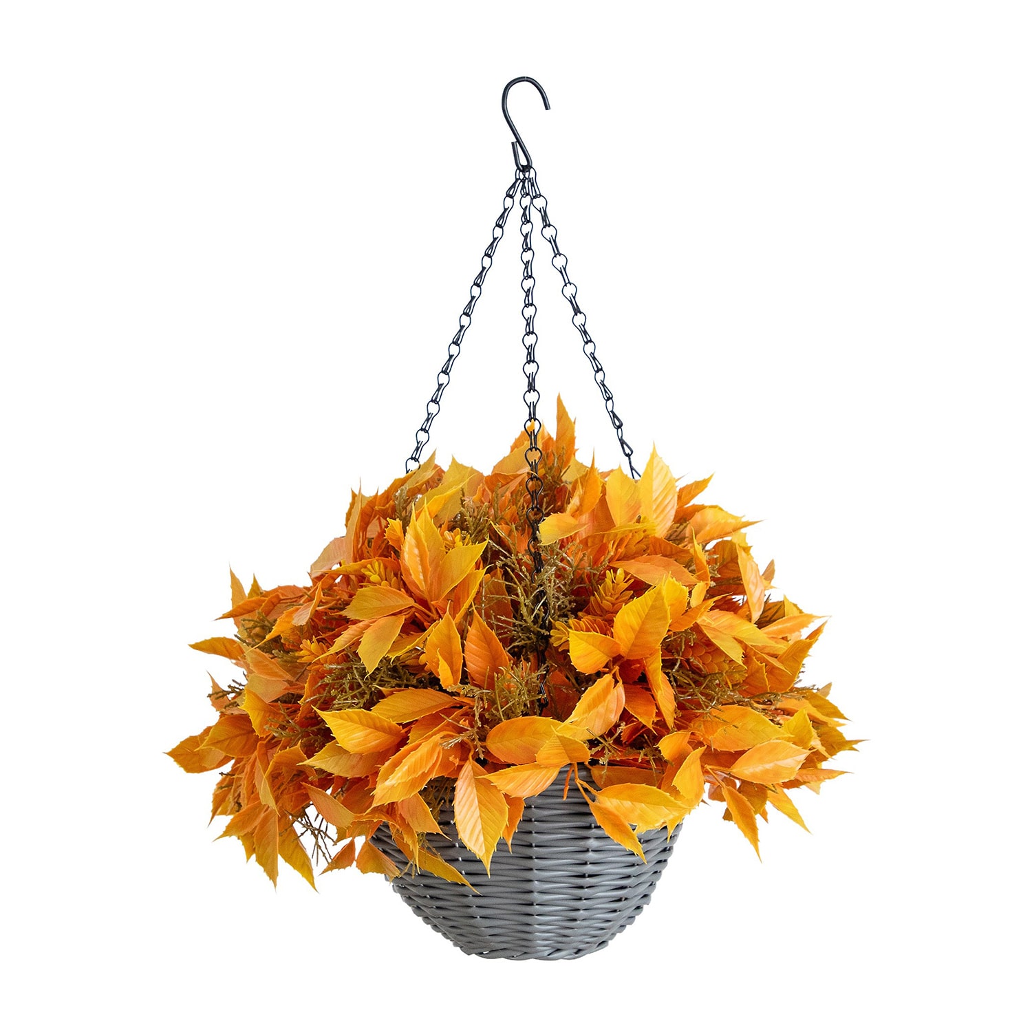 Nearly Natural 22" Foliage Thanksgiving Hanging Basket