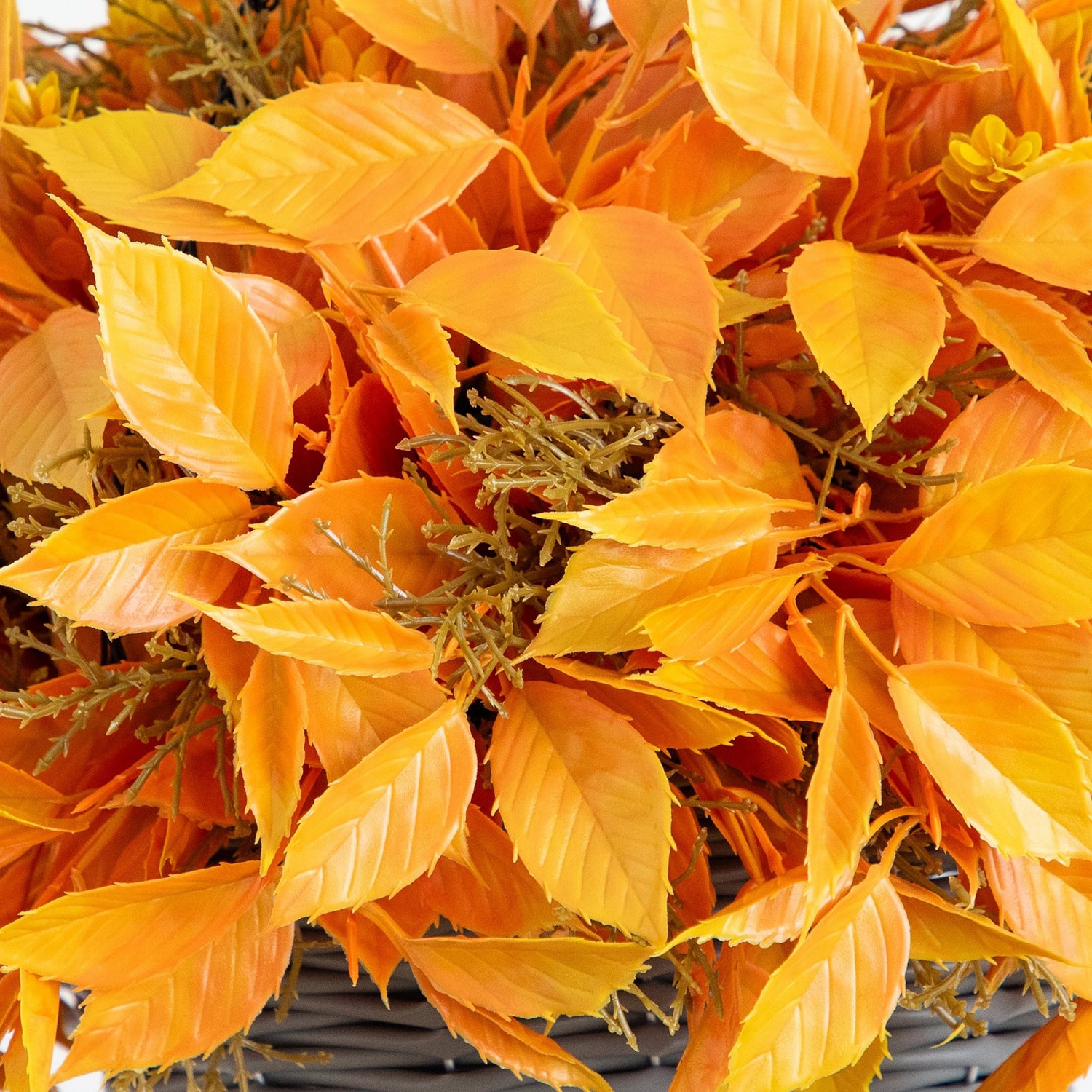Nearly Natural 22" Foliage Thanksgiving Hanging Basket