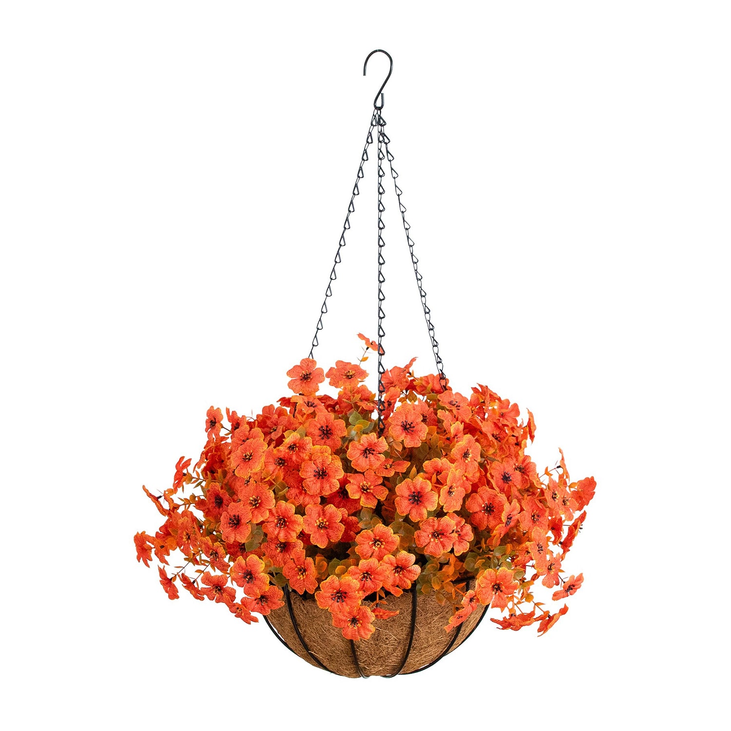 Nearly Natural 26" Daisy Thanksgiving Hanging Basket