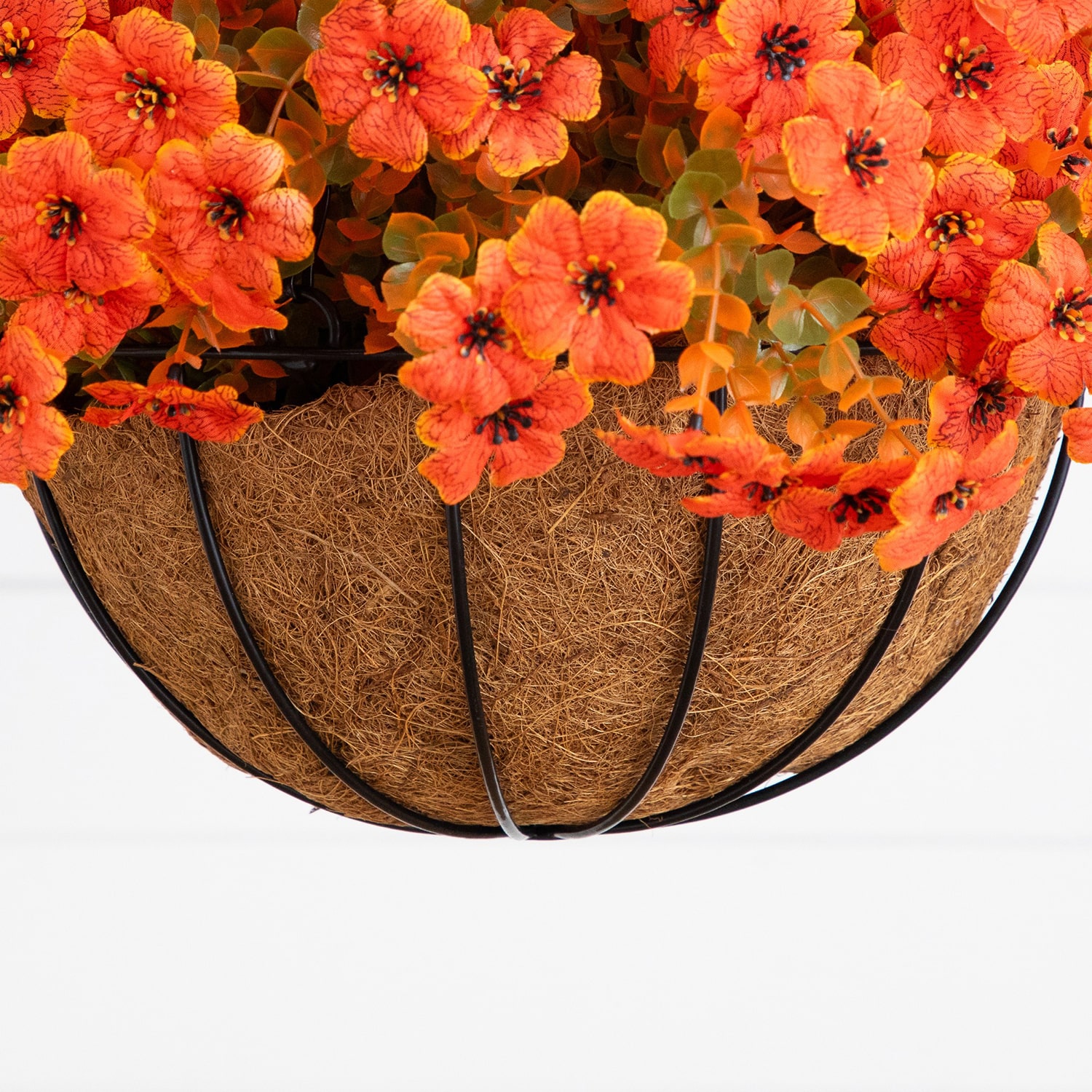 Nearly Natural 26" Daisy Thanksgiving Hanging Basket