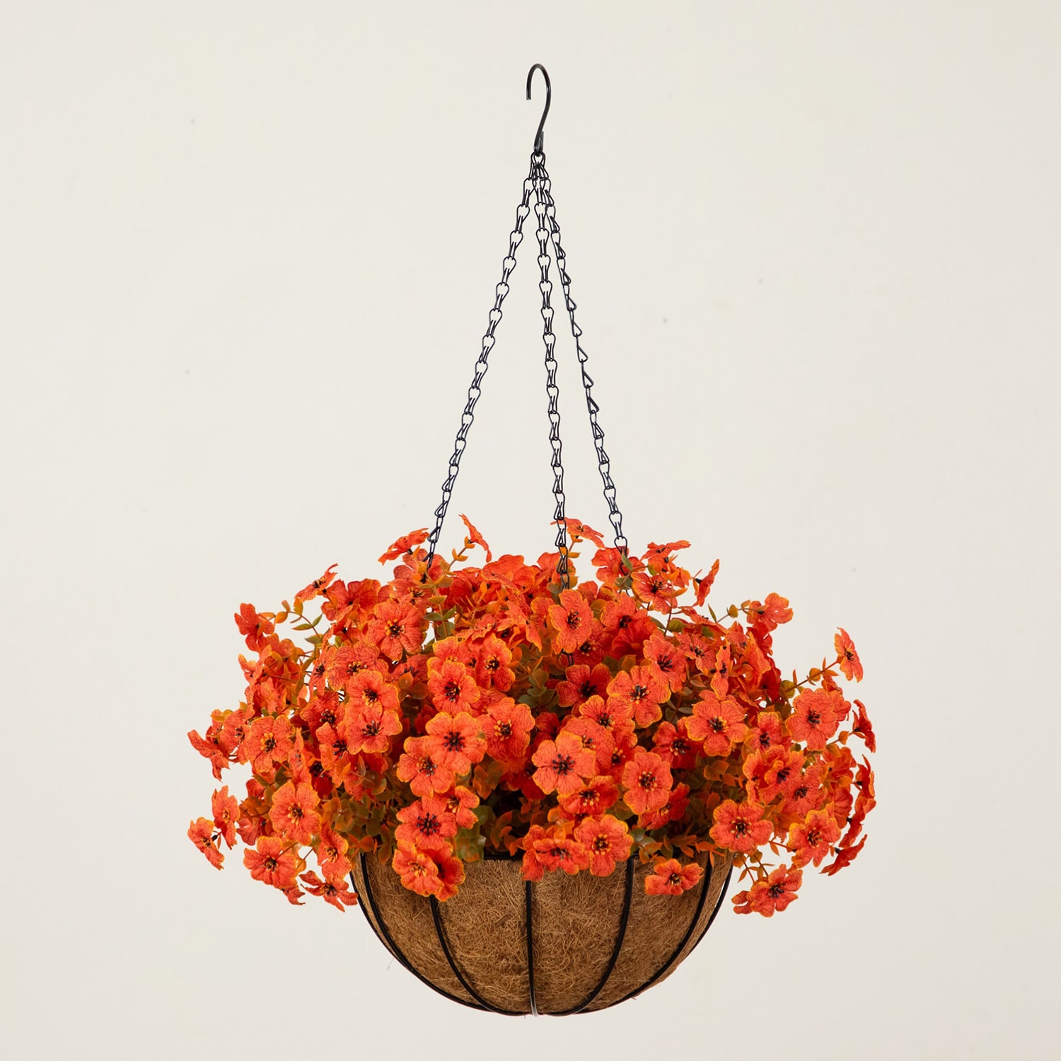 Nearly Natural 26" Daisy Thanksgiving Hanging Basket