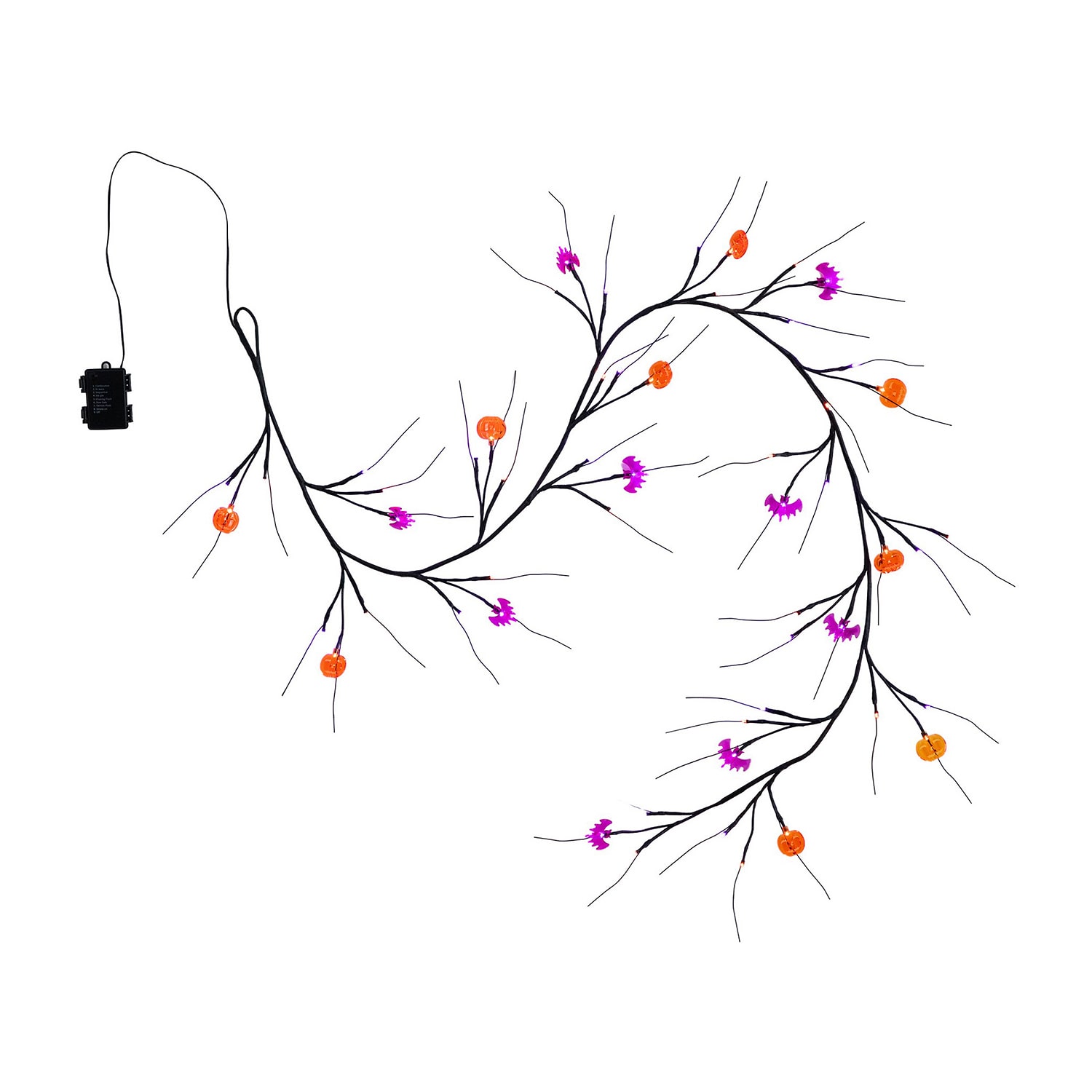 Nearly Natural 7ft Twig 57 Pre-Lit Indoor Garland