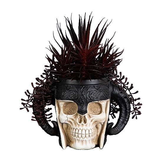 Nearly Natural 9" Warrior Skull Artificial Plant