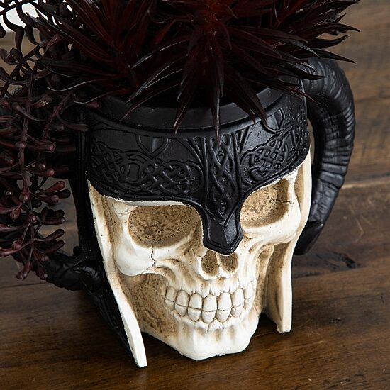 Nearly Natural 9" Warrior Skull Artificial Plant