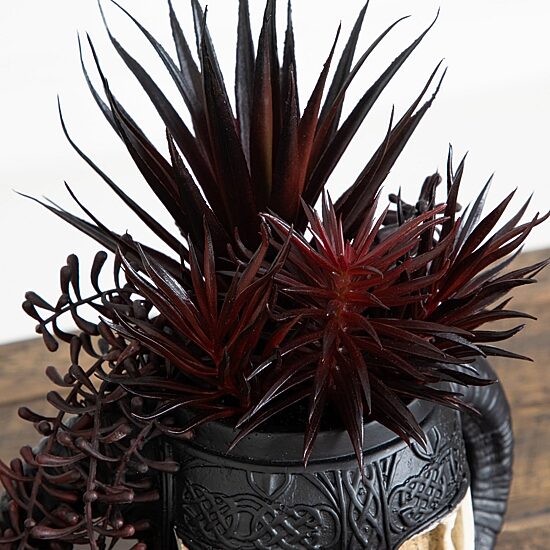 Nearly Natural 9" Warrior Skull Artificial Plant
