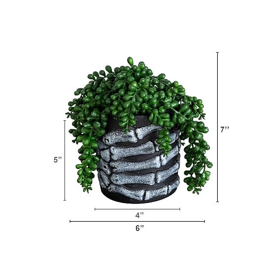 Nearly Natural 7" String Pearls Skeleton Hand Artificial Plant