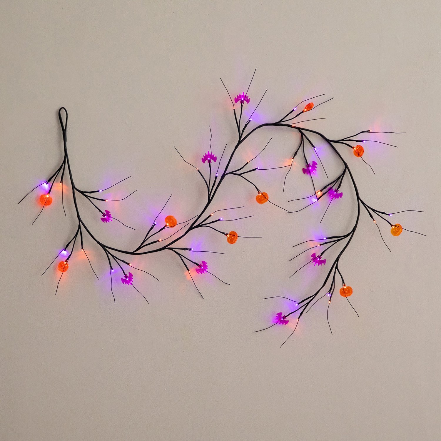 Nearly Natural 7ft Twig 57 Pre-Lit Indoor Garland