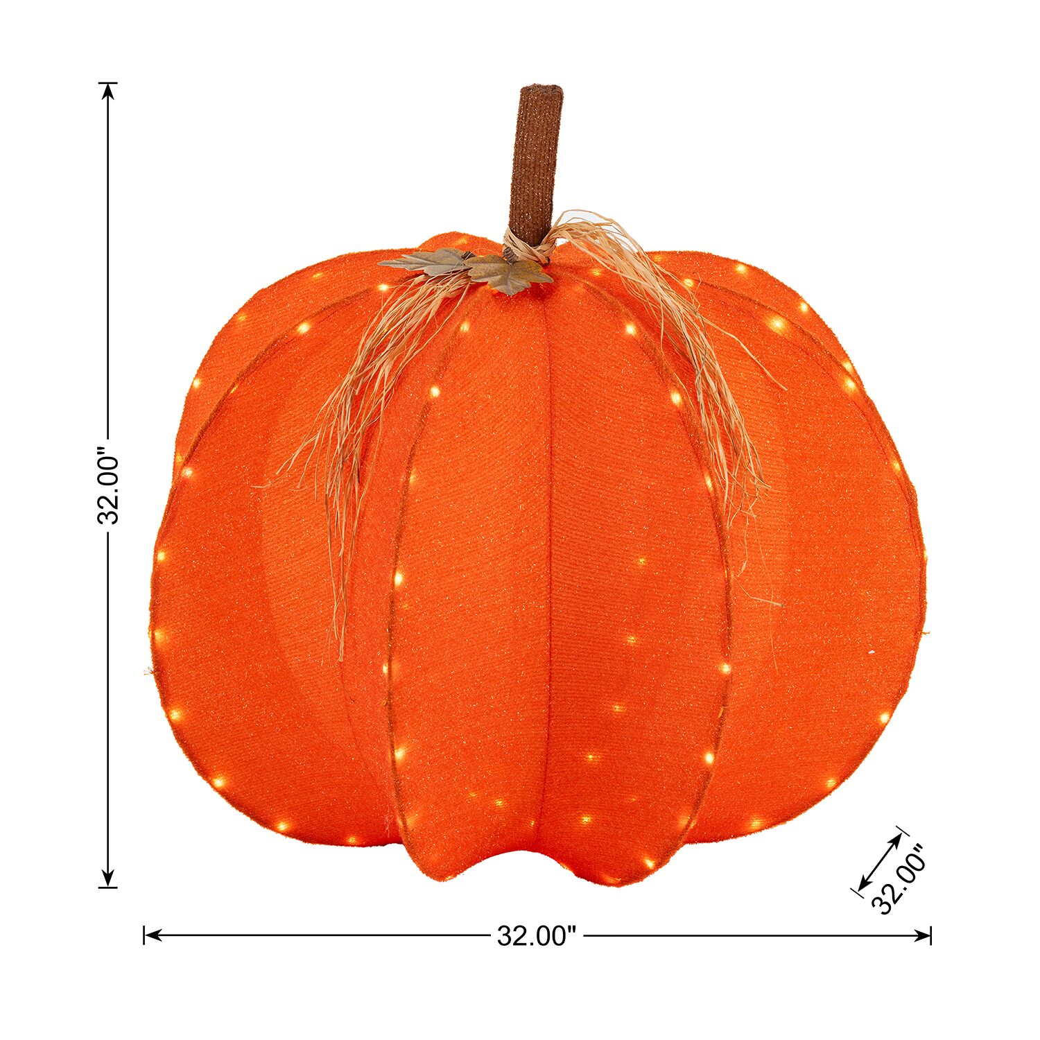 Glitzhome 32" Foldable Pumpkin Thanksgiving Yard Art