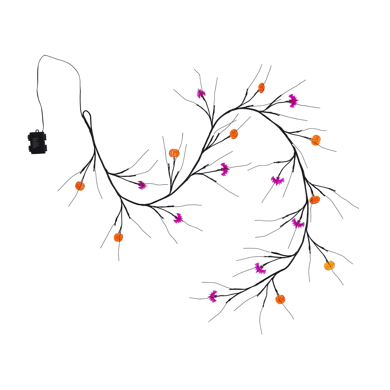 Nearly Natural 7ft Twig 57 Pre-Lit Indoor Garland