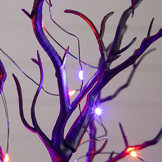 Nearly Natural 16" Black Twig Bats 20 Indoor Artificial Tree