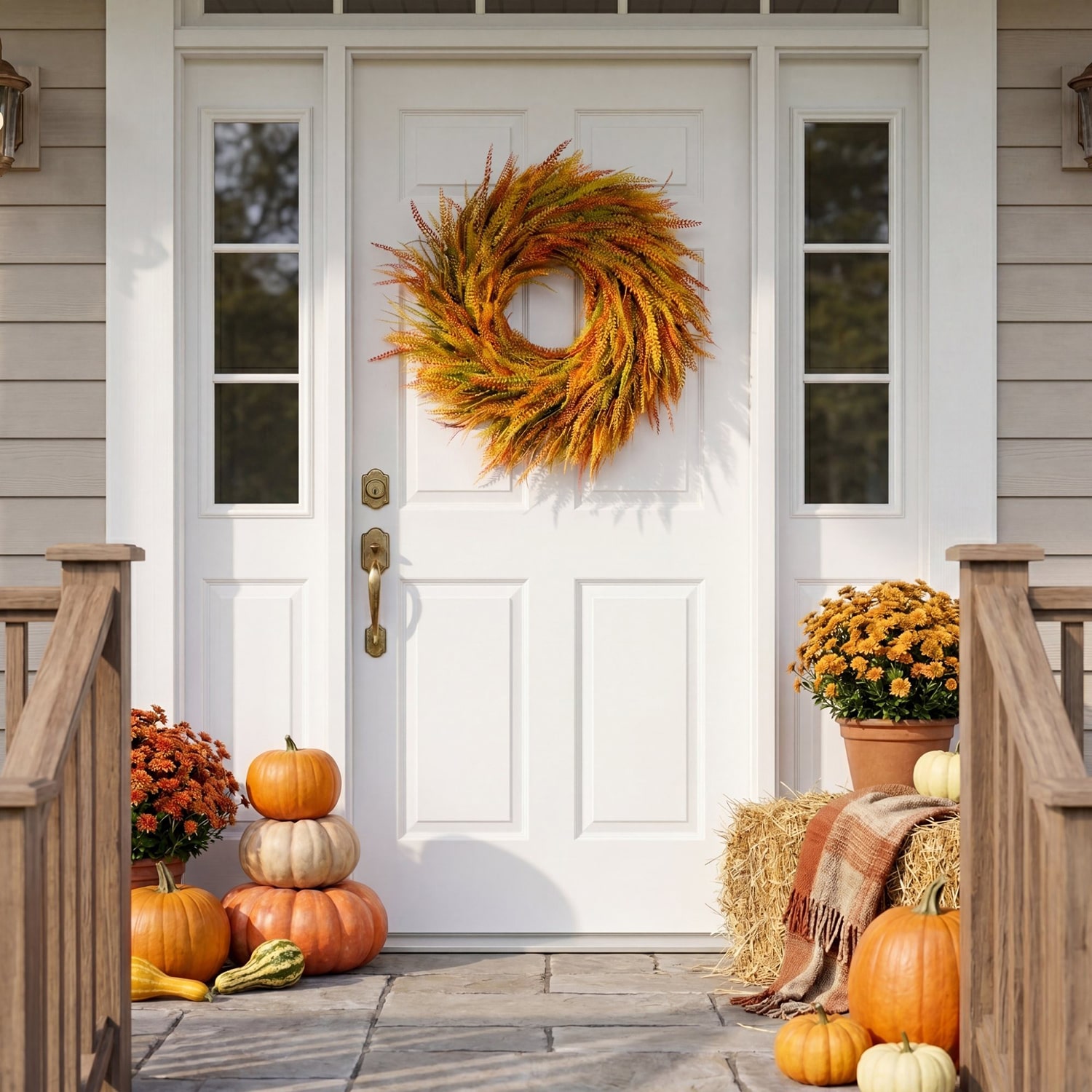 Nearly Natural 28" Wheat Wreath