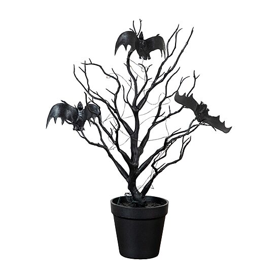 Nearly Natural 16" Black Twig Bats 20 Indoor Artificial Tree