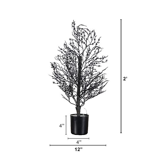 Nearly Natural 2ft Spider Twig 50 Indoor Artificial Tree