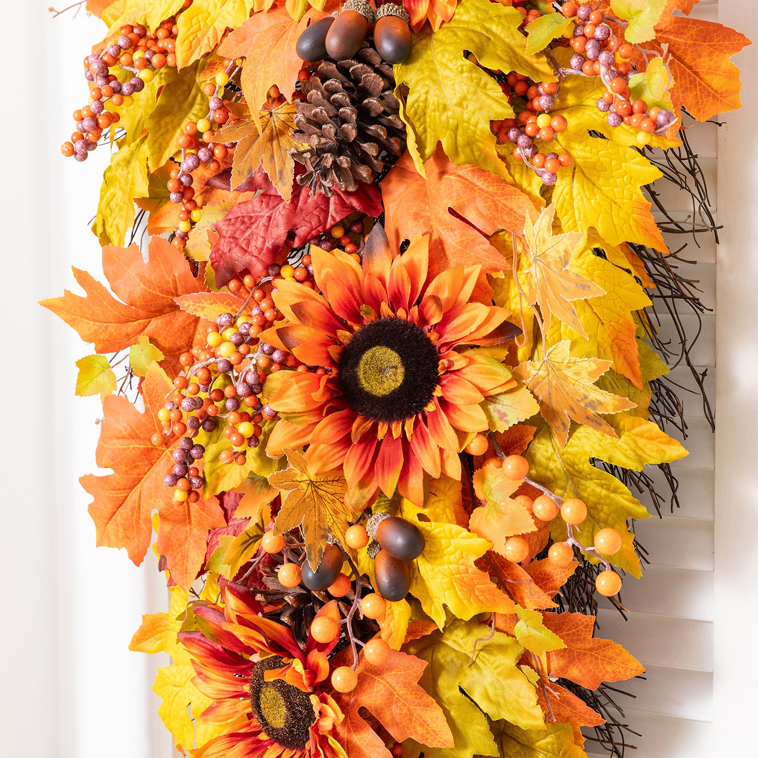 Glitzhome 38" Oversized Sunflower Wreath