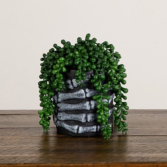 Nearly Natural 7" String Pearls Skeleton Hand Artificial Plant