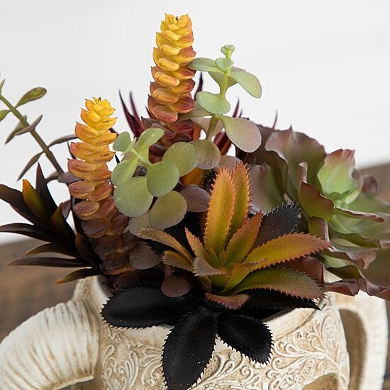Nearly Natural 9.5" Horned Skull Artificial Plant