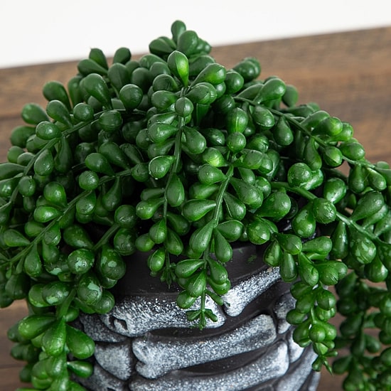 Nearly Natural 7" String Pearls Skeleton Hand Artificial Plant
