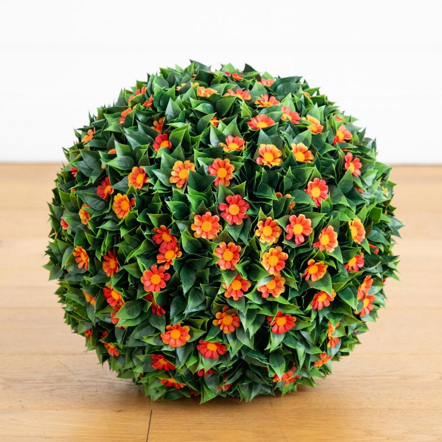 Nearly Natural 15" Flowering Daisy Boxwood Artificial Plant