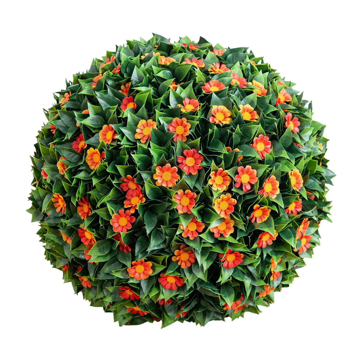 Nearly Natural 15" Flowering Daisy Boxwood Artificial Plant