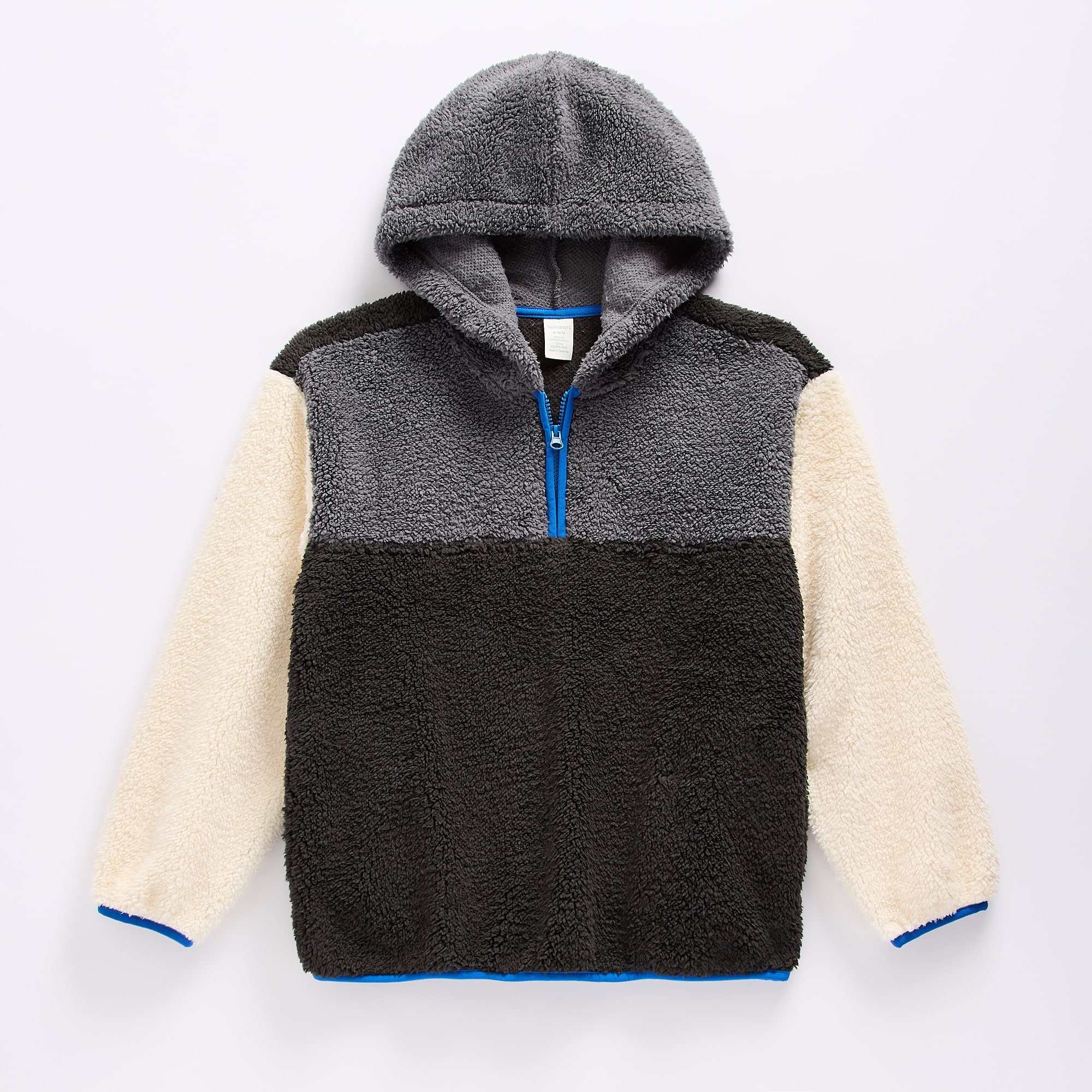 Thereabouts Sherpa Quarter Zip Little & Big Kid Boys Long Sleeve Fleece Zipper Hoodie