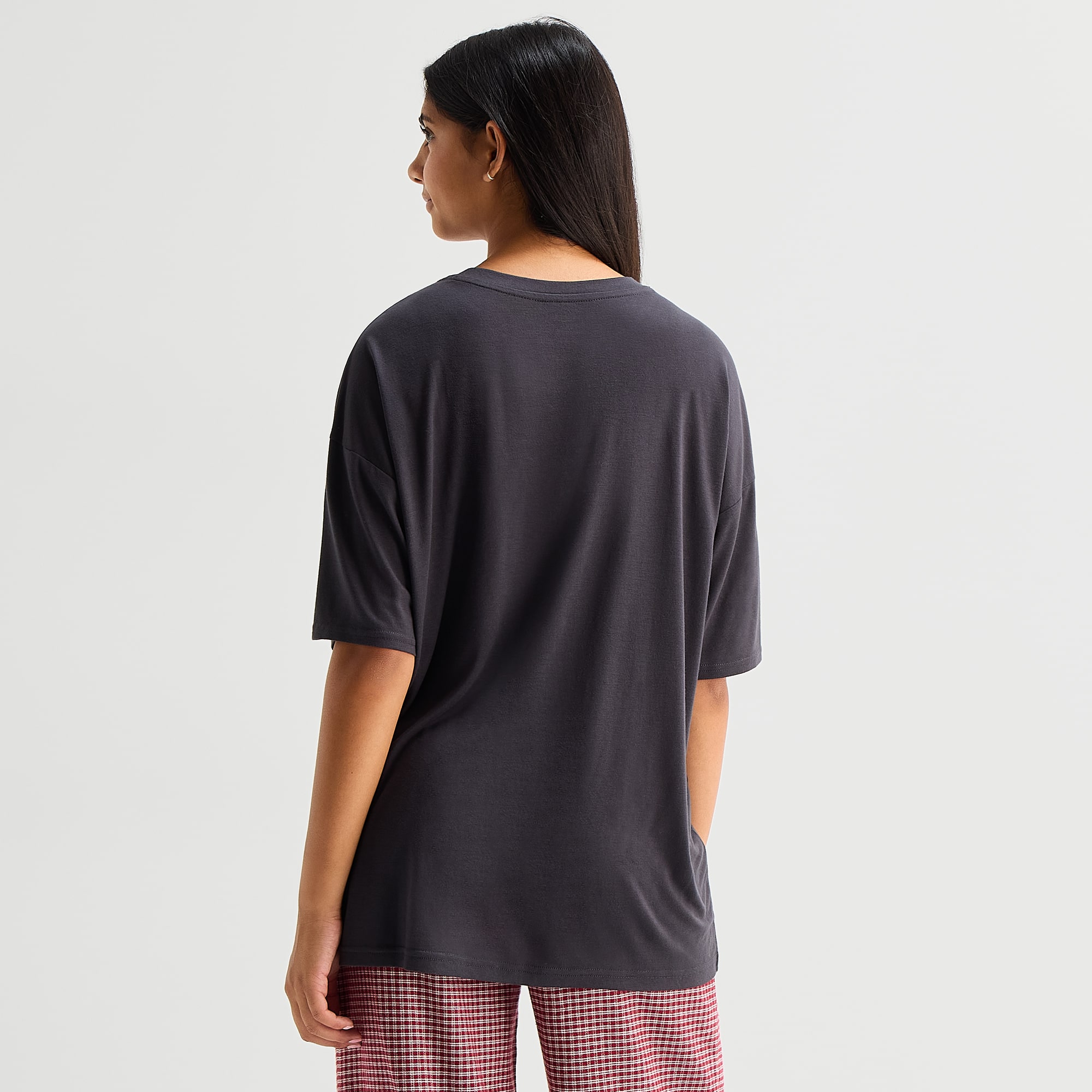 Arizona Body Womens Boat Neck Short Sleeve Juniors Pajama Top