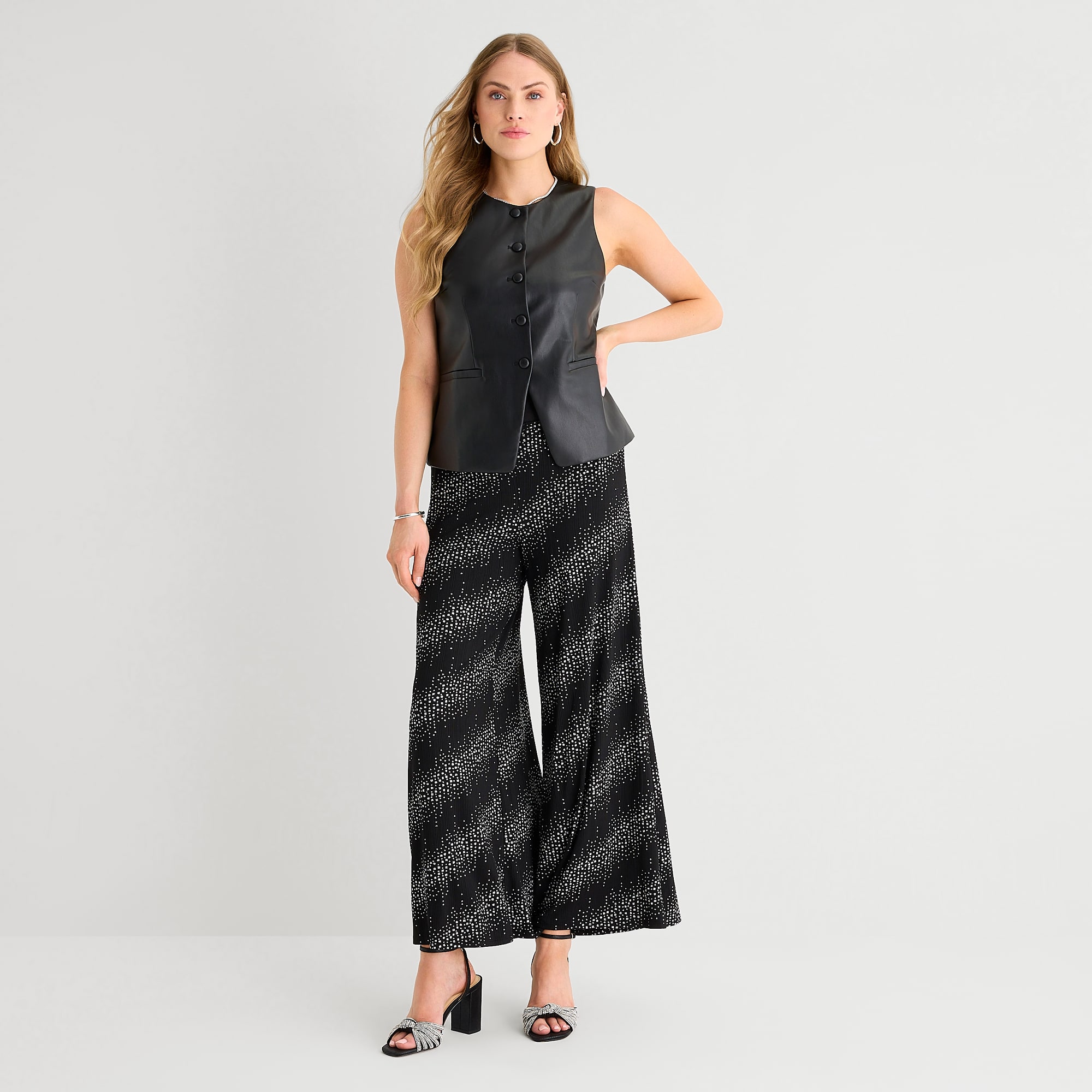 MSK Womens Straight Mid Rise Pull-On Pant