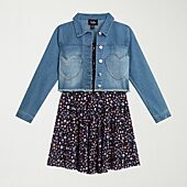 by&by girl Girls Puffed Floral 2-pc. Dress Set