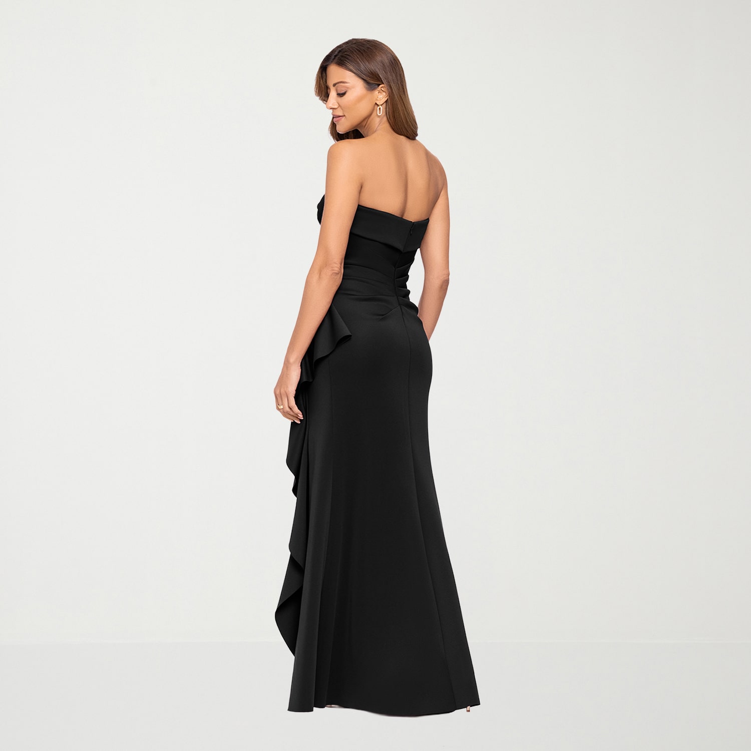 DJ Jaz Womens Straight Neck Sleeveless Evening Gown