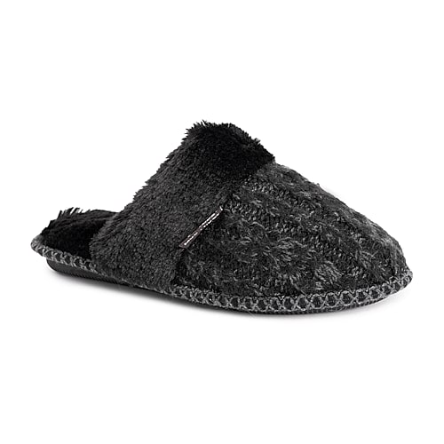 Muk Luks Womens Memory Foam Slip Resistant Slip-on Slippers In Gray