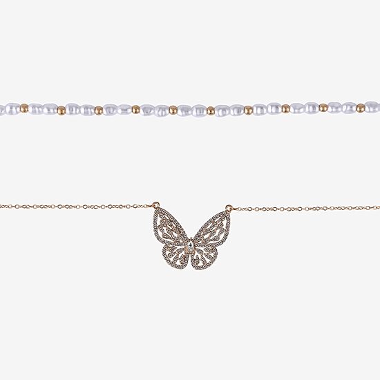 Arizona Womens Butterfly 14 Inch Pendant Necklace