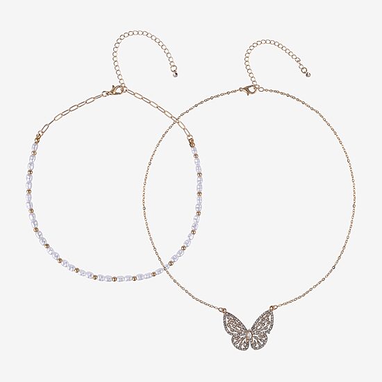Arizona Womens Butterfly 14 Inch Pendant Necklace