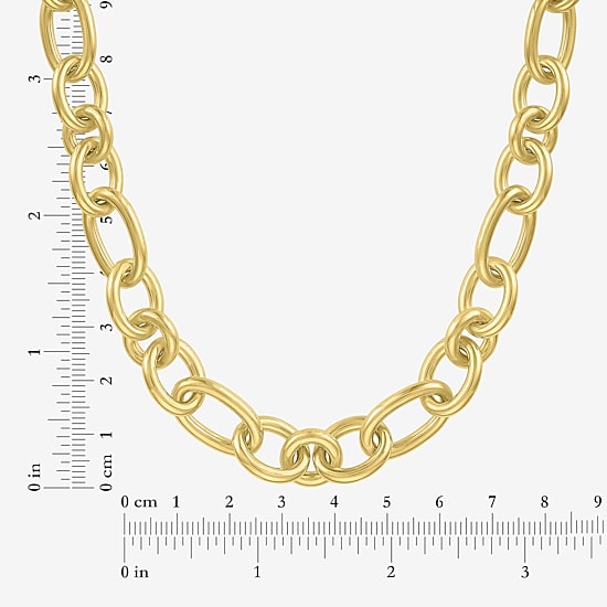 Bold Addiction Womens 14K Gold Over Brass 17 1/2 Inch Chain Necklace