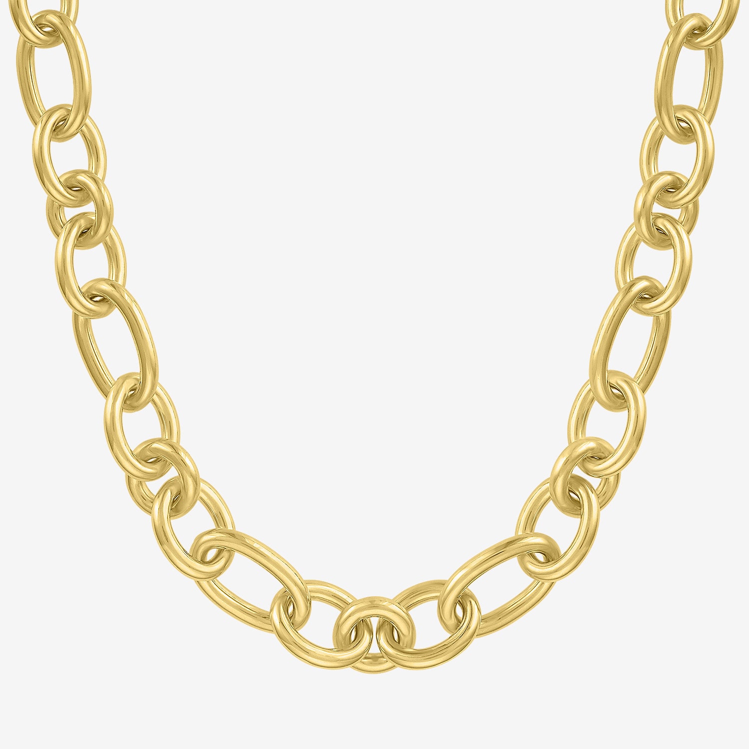 Bold Addiction Womens 14K Gold Over Brass 17 1/2 Inch Chain Necklace
