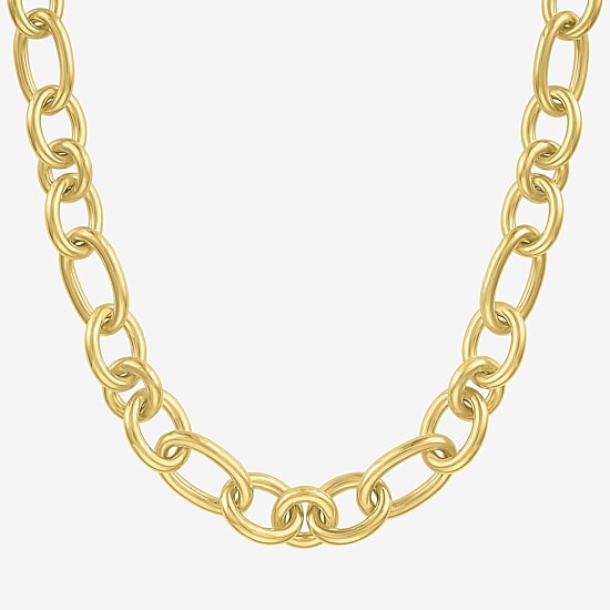 Bold Addiction Womens 14K Gold Over Brass 17 1/2 Inch Chain Necklace