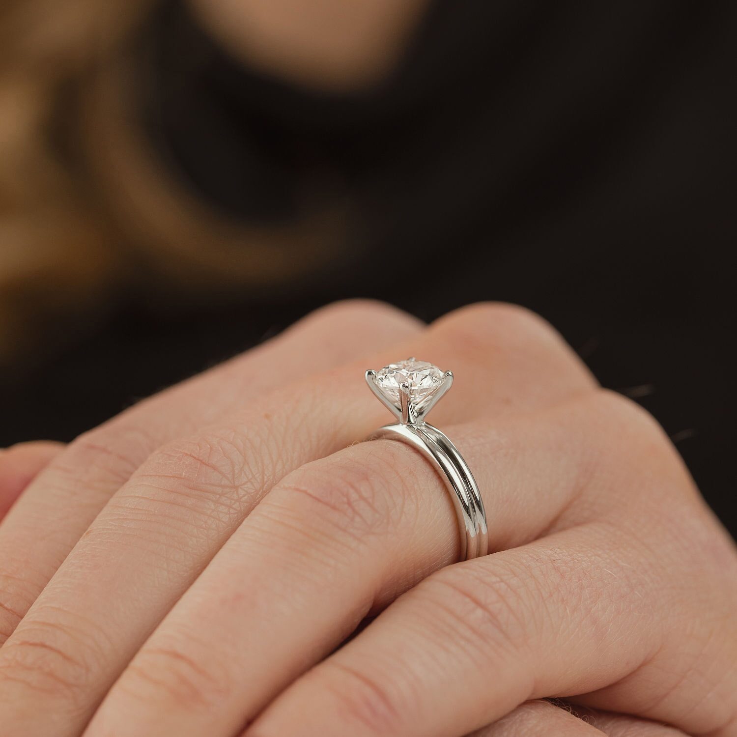 (F / Vs2) Womens 2 CT. T.W. Lab Grown White Diamond 10K Gold Round Solitaire Engagement Ring