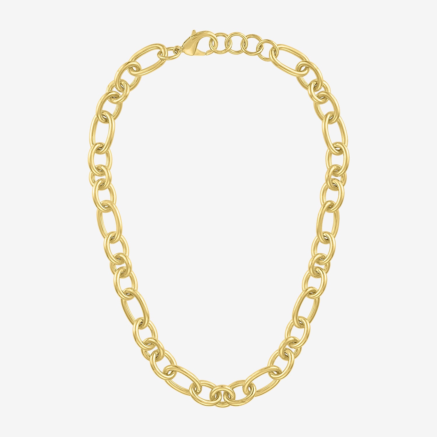 Bold Addiction Womens 14K Gold Over Brass 17 1/2 Inch Chain Necklace